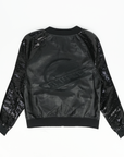 Vancouver Canucks Wild Collective Women's Leather Sequin Bomber