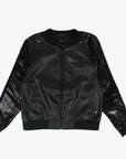 Vancouver Canucks Wild Collective Women's Leather Sequin Bomber