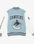 Vancouver Canucks Wild Collective Denim Leather Bomber