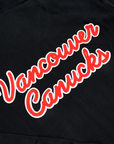 Vancouver Canucks Sportiqe Skate Script Black Zip Hoodie
