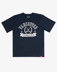 Vancouver Canucks Sportiqe Script Banner Navy T-Shirt