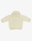 Vancouver Canucks Huggalugs Infant & Toddler Shawl Collar Cream Cardigan Sweater