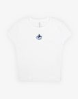 Vancouver Canucks Women's White Crop Orca Tee