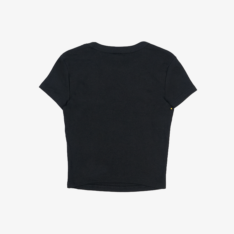Vancouver Canucks Women's Black Crop Skate Tee