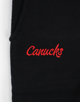 Vancouver Canucks Signature Collection Women's Knit Black Skate Lounge Pants