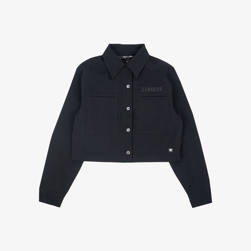 Vancouver Canucks Signature Collection Women's Cropped Black Skate Blazer