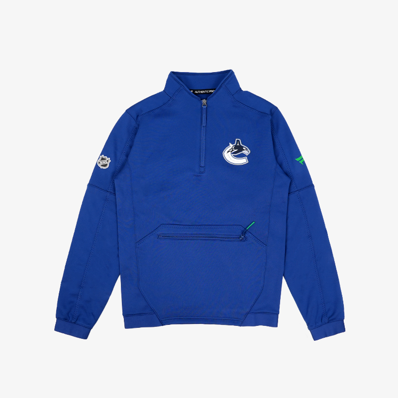 Vancouver Canucks Fanatics Authentic Pro Rink Fleece Orca 1/4 Zip