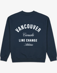 Vancouver Canucks x Line Change Women's Athletics Pop Navy Crewneck