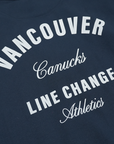 Vancouver Canucks x Line Change Women's Athletics Pop Navy Crewneck