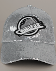 Vancouver Canucks Women's Silver Sequin Skate Hat