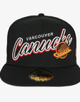 Vancouver Canucks New Era 5950 Script Side Skate Hat