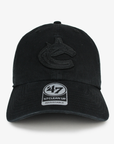 Vancouver Canucks '47 Brand Black on Black Clean Up Orca Adjustable Hat