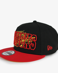 Vancouver Canucks New Era 950 Black and Red Splatter Wordmark Hat