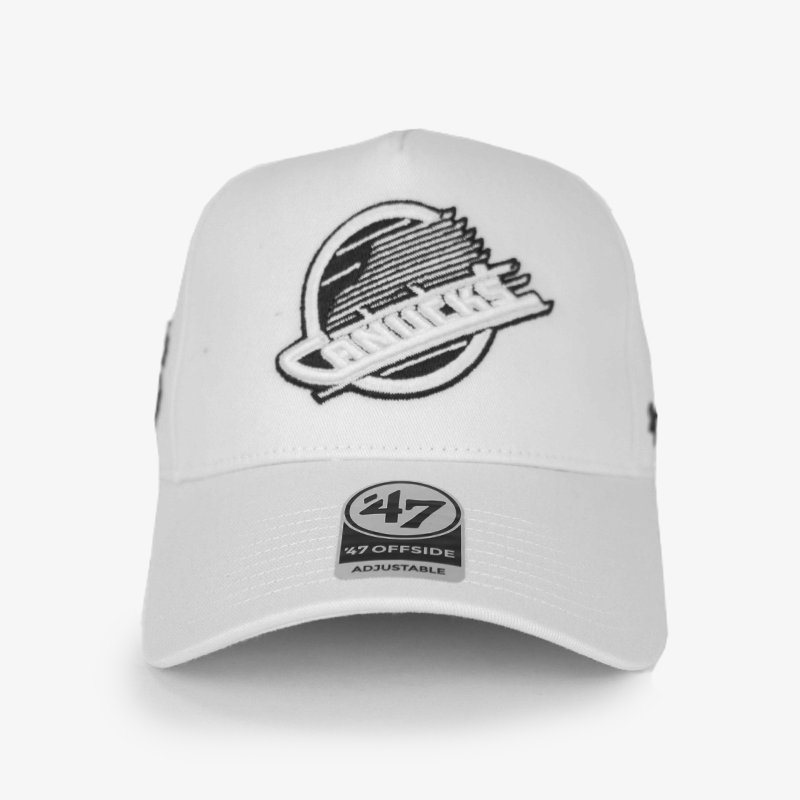 Vancouver Canucks White 47 Brand Foundation Skate Hat