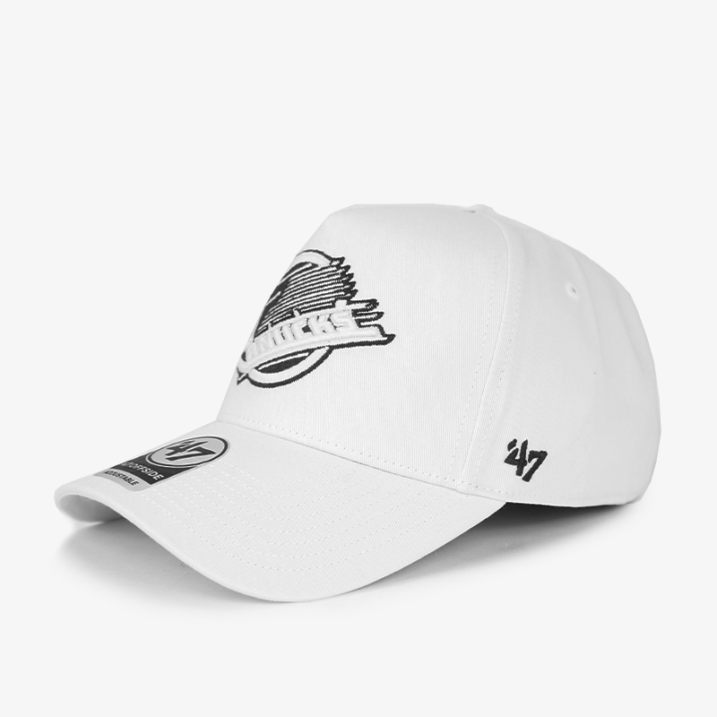 Vancouver Canucks White 47 Brand Foundation Skate Hat