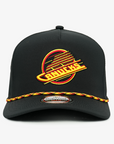 Vancouver Canucks G&G Wringhton Black Vintage Rope Skate Hat