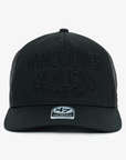 Vancouver Canucks '47 Brand Hitch Black On Black Script Hat