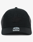 Vancouver Canucks '47 Brand Black on Black Trucker Club Wordmark Skate Hat