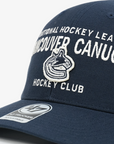 Vancouver Canucks '47 Brand Navy Trucker Club Wordmark Orca Hat