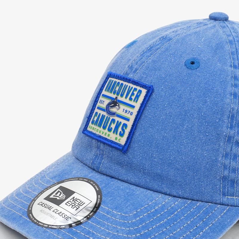 Vancouver Canucks New Era Casual Classic Washed City Tag Denim Orca Hat
