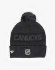 Vancouver Canucks Fanatics Road 7 Cuff Pom Knit Black Orca Beanie