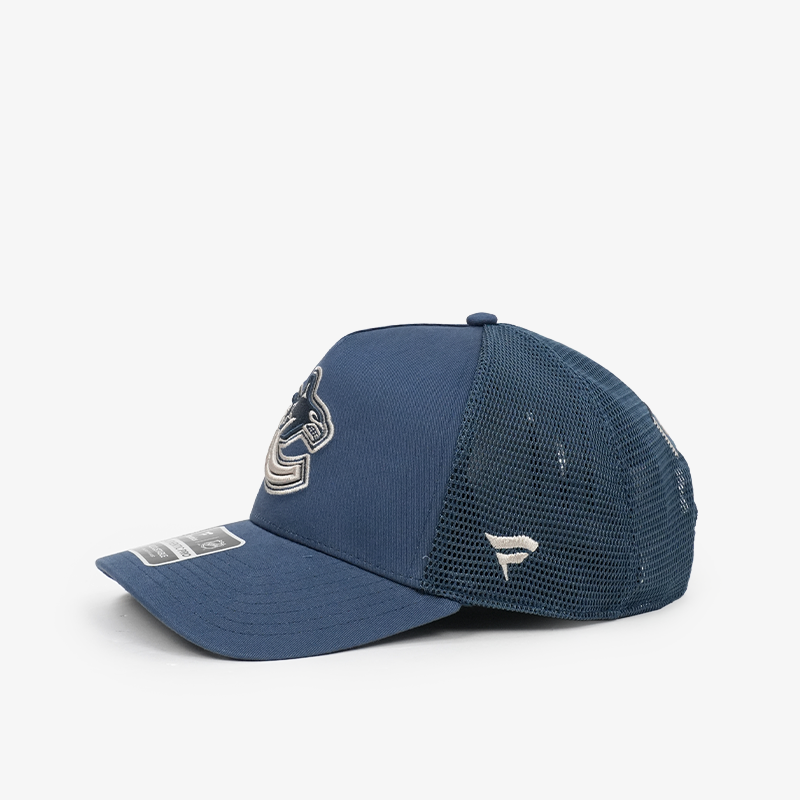 Vancouver Canucks Fanatics Road 3 A-Frame Navy Orca Hat