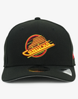 Vancouver Canucks New Era 970 Stretch Snap Performance Black Skate Hat