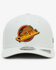 Vancouver Canucks New Era 970 Stretch Snap Performance White Skate Hat