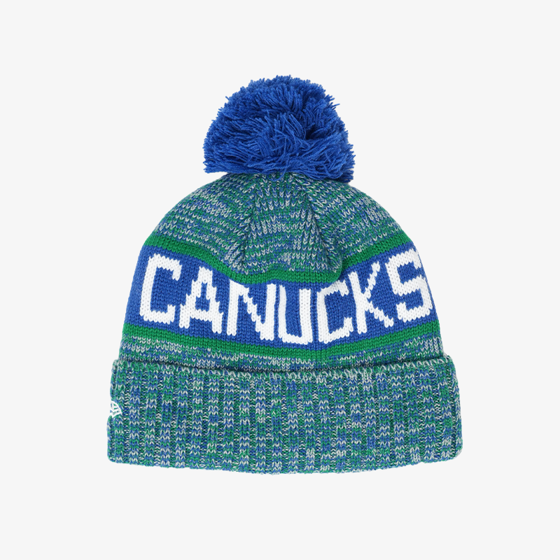 Vancouver Canucks New Era Tri Colour Orca Blue Pom Knit Toque