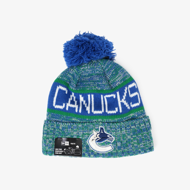 Vancouver Canucks New Era Youth Tri Colour Pom Knit Toque