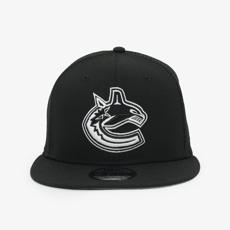 Vancouver Canucks New Era 950 Trucker Black Orca Snapback