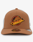 Vancouver Canucks New Era 970 Stretch Snap Trucker Brown/White Skate Hat