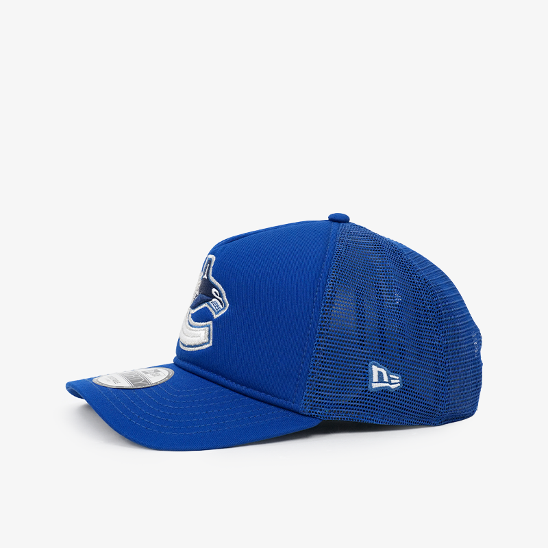 Vancouver Canucks New Era 940 A-Frame Trucker Blue Orca Hat
