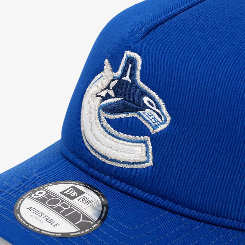 Vancouver Canucks New Era 940 A-Frame Trucker Blue Orca Hat