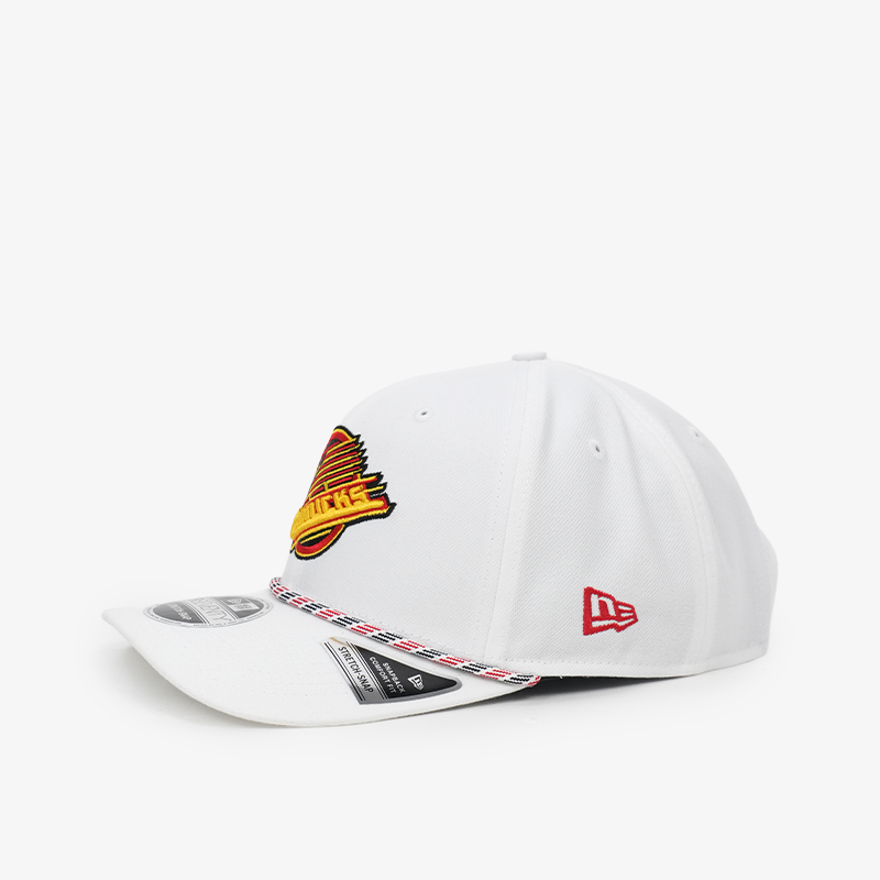 Vancouver Canucks New Era 970 Stretch Snap Rope White Skate Hat