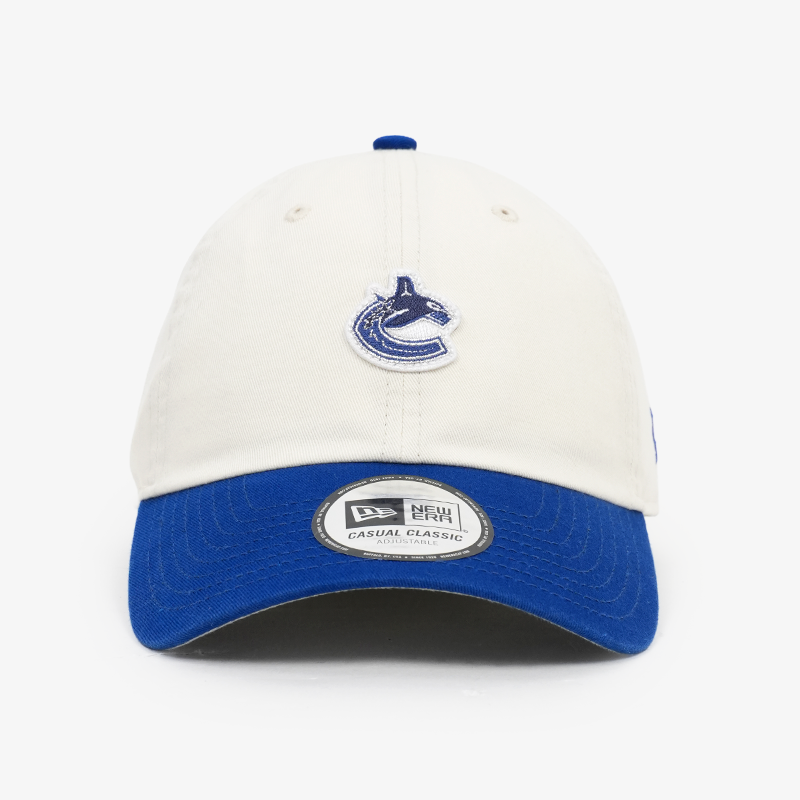 Vancouver Canucks New Era Casual Classic Two Tone Micro Cream/Blue Orca Hat