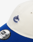 Vancouver Canucks New Era Casual Classic Two Tone Micro Cream/Blue Orca Hat