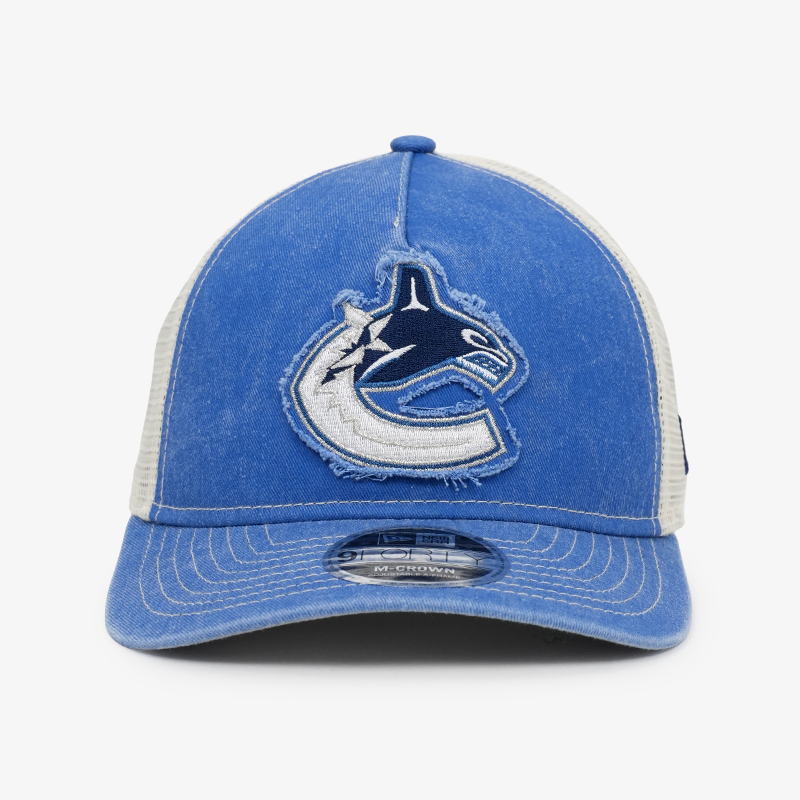 Vancouver Canucks New Era 940 M-Crown Trucker Blue/Cream Orca Hat