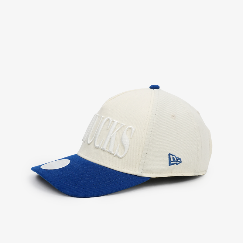 Vancouver Canucks New Era Women's 940 M-Crown Two Tone Blue/Cream Tonal Script Orca Hat