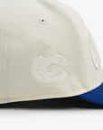 Vancouver Canucks New Era Women's 940 M-Crown Two Tone Blue/Cream Tonal Script Orca Hat