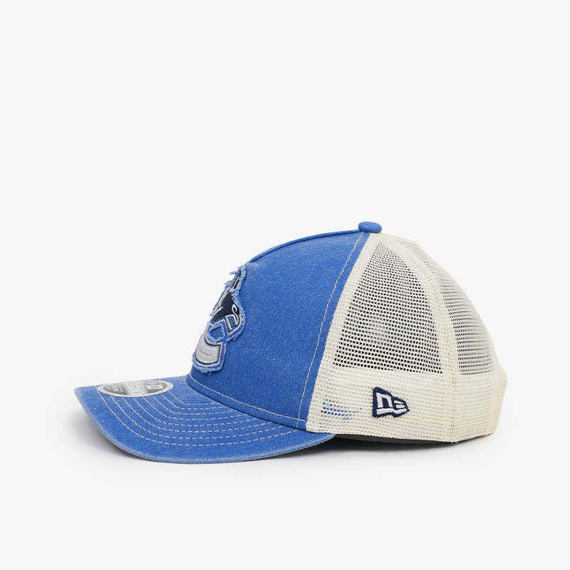 Vancouver Canucks New Era Youth 940 M-Crown Trucker Blue/Cream Orca Hat