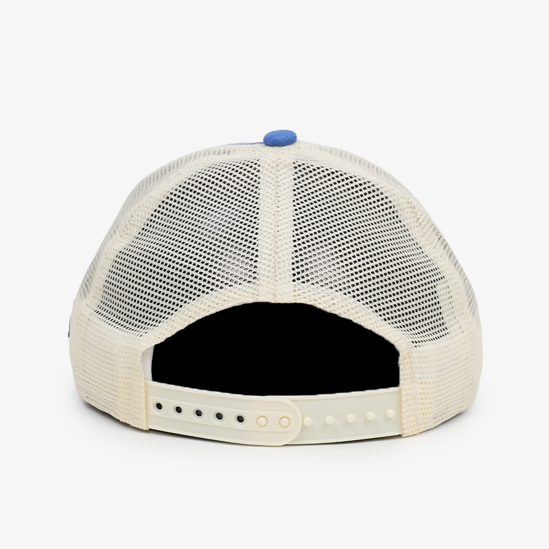 Vancouver Canucks New Era Youth 940 M-Crown Trucker Blue/Cream Orca Hat