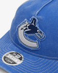 Vancouver Canucks New Era Youth 940 M-Crown Trucker Blue/Cream Orca Hat