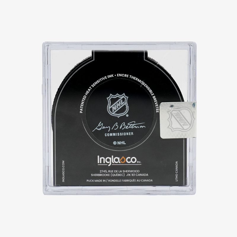Vancouver Canucks Official Game Puck In Cube