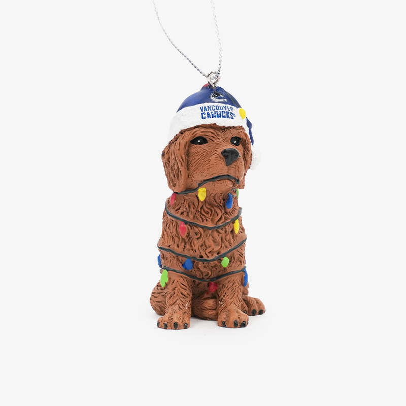 Vancouver Canucks Dog with Lights Ornament