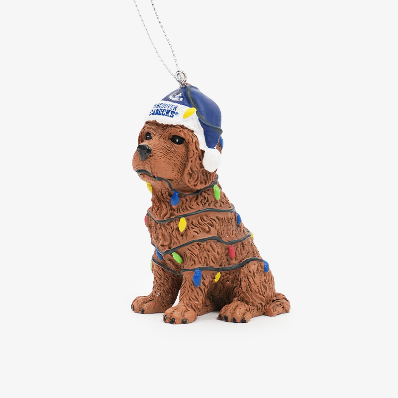 Vancouver Canucks Dog with Lights Ornament