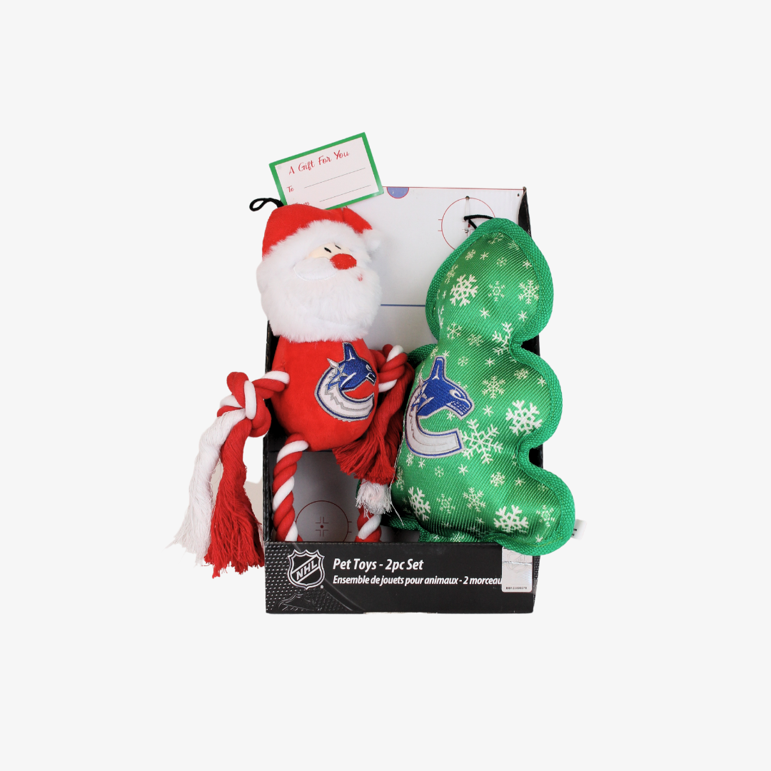 Vancouver Canucks Santa and Tree Pet Toy