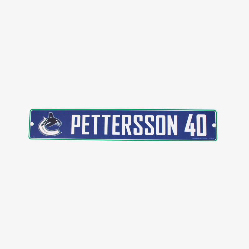 Vancouver Canucks Pettersson Locker Room Sign