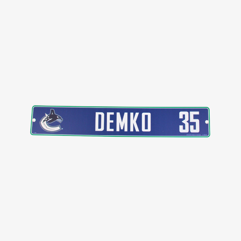 Vancouver Canucks Demko Locker Room Sign
