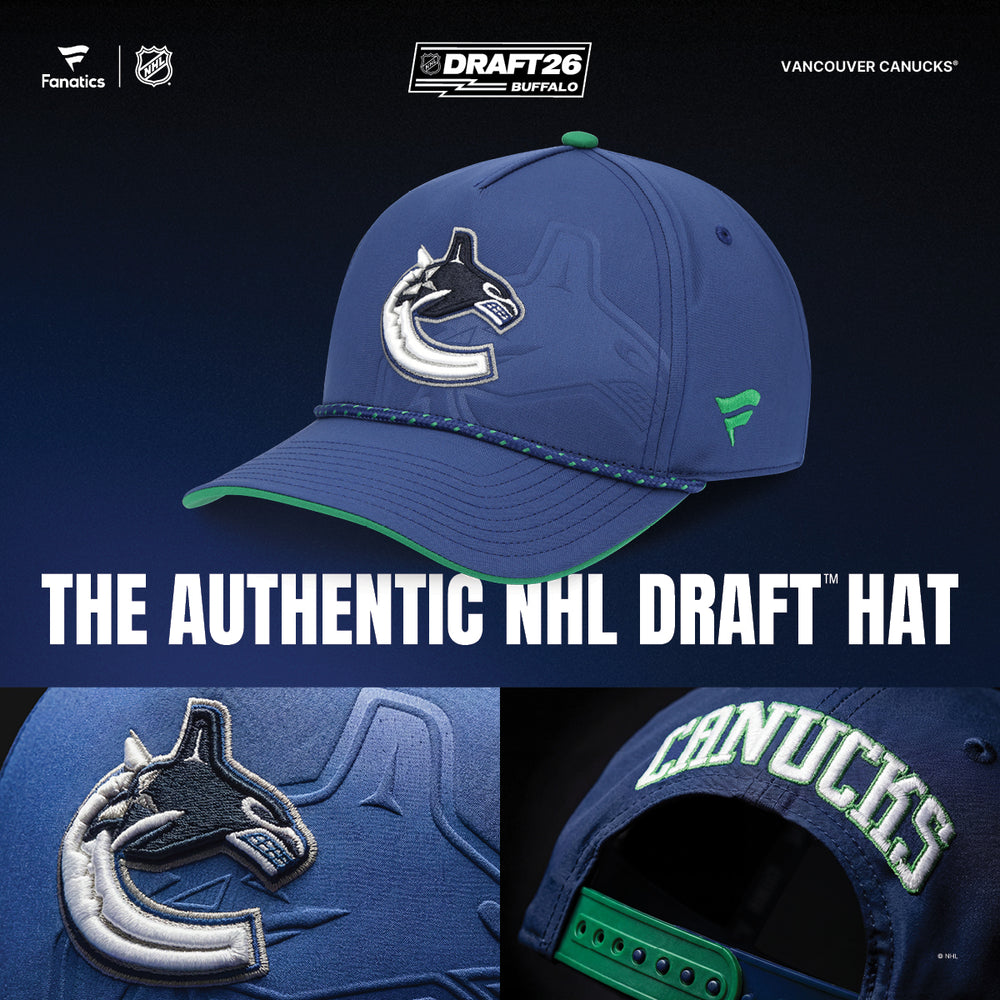 Vancouver Canucks 2026 NHL Draft Podium Fanatics Orca Hat